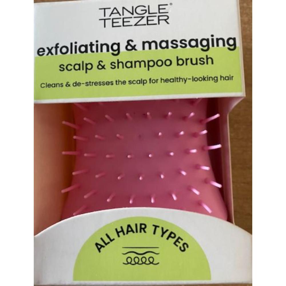 TANGLE TEEZER -  EXFOLIATING & MASSAGING  Scalp brush -Pink Colour