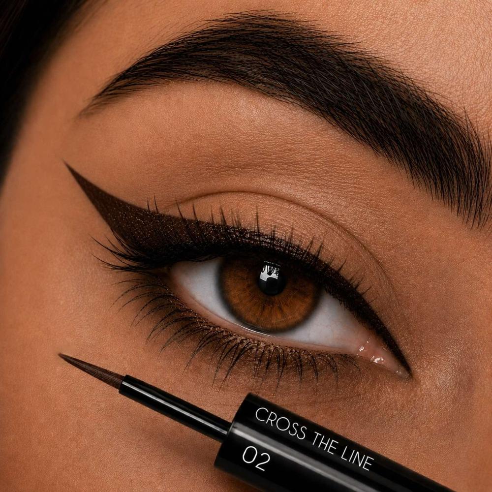 WABI CROSS THE LINE LIQUID EYELINER BROWN 02