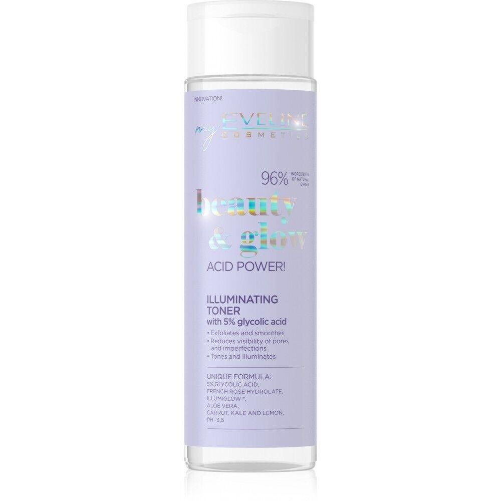 Eveline Cosmetics-Beauty Glow Illuminating Toner - 5% Glycolic Acid