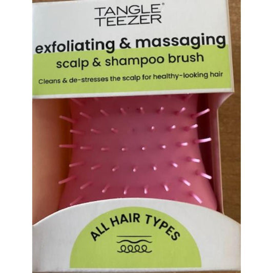 TANGLE TEEZER -  EXFOLIATING & MASSAGING  Scalp brush -Pink Colour