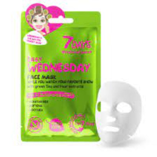 7Days- Easy Wednesday Sheet Face Mask With Green Tea And Pear Extracts  (1*28Grs)